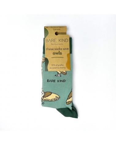 Save the Barn Owls - Bamboo Socks Bare Kind funny crazy cute cool best pop socks for women men