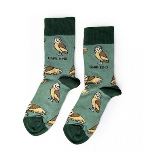 Save the Barn Owls - Bamboo Socks Bare Kind funny crazy cute cool best pop socks for women men