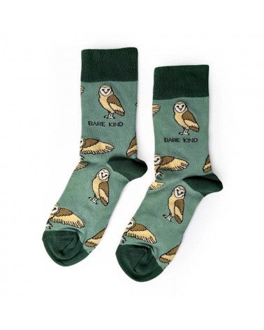 Save the Barn Owls - Bamboo Socks Bare Kind funny crazy cute cool best pop socks for women men