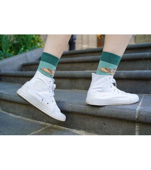 Rettet die Schleiereule - Bambus Socken Bare Kind Socke lustige Damen Herren farbige coole socken mit motiv kaufen