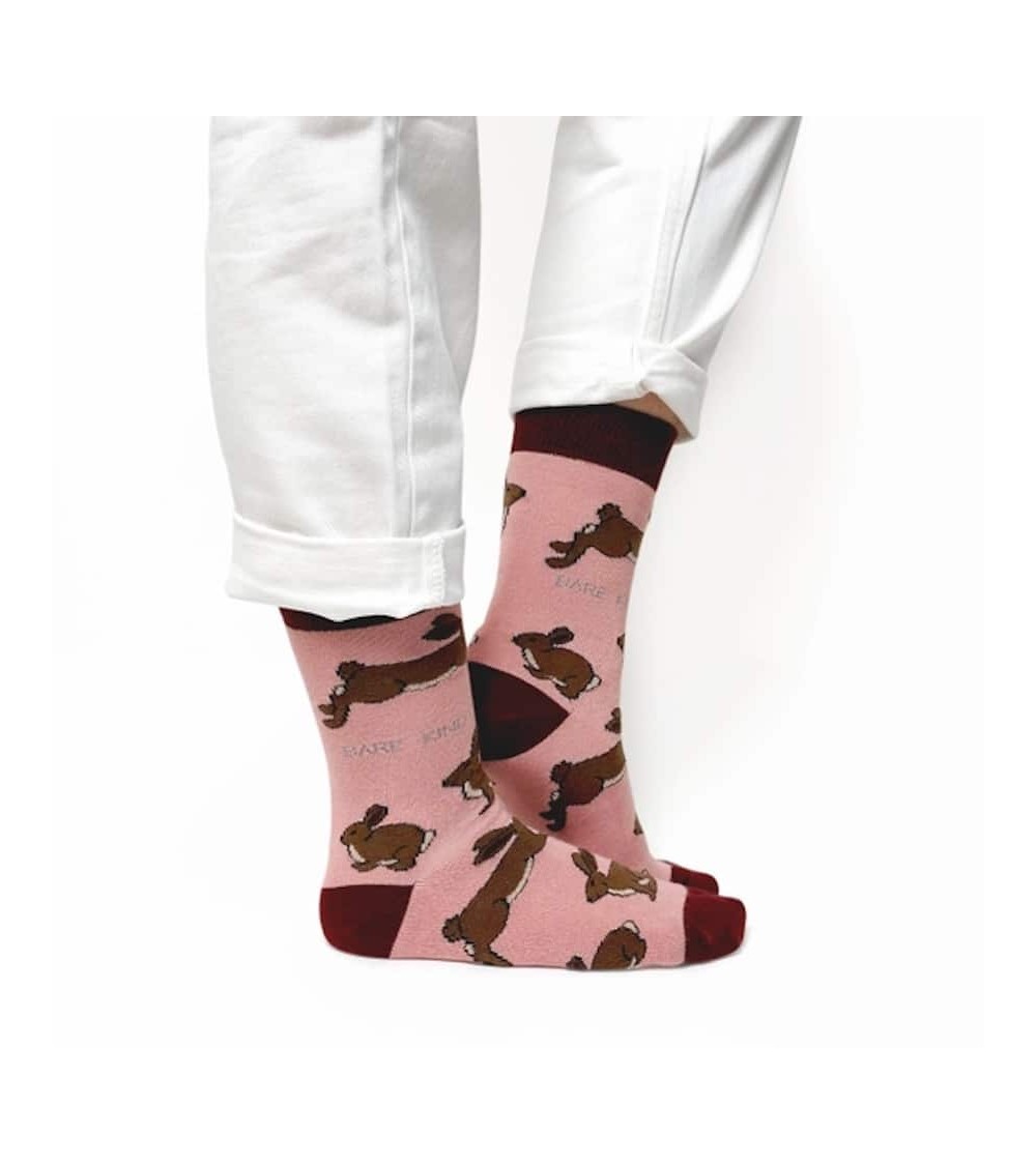 Rettet die Hasen - Bambus Socken Bare Kind Socke lustige Damen Herren farbige coole socken mit motiv kaufen