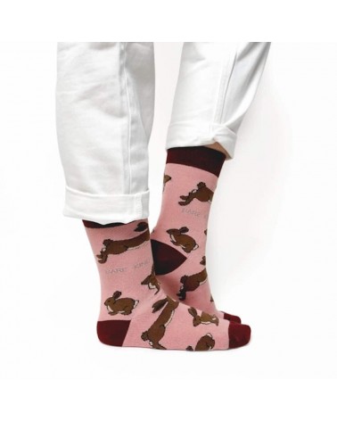 Sauvez les lièvres - Chaussettes en bambou Bare Kind jolies pour femme originales pour homme chausset rigolotes drole Suisse