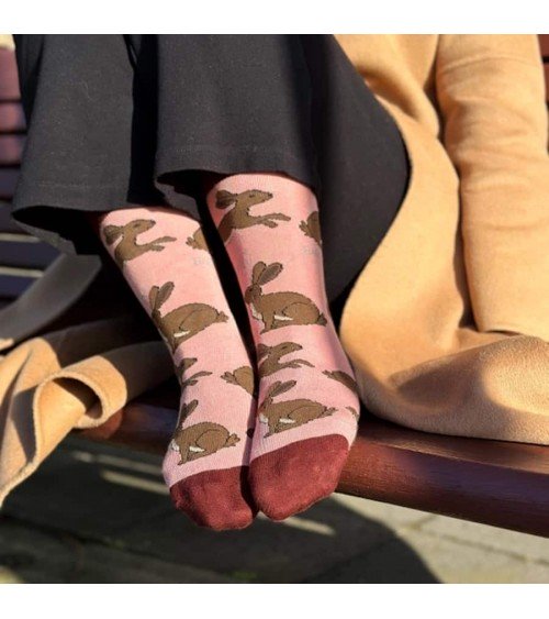 Rettet die Hasen - Bambus Socken Bare Kind socke kuschelsocken für damen lustig herren farbige coole socken