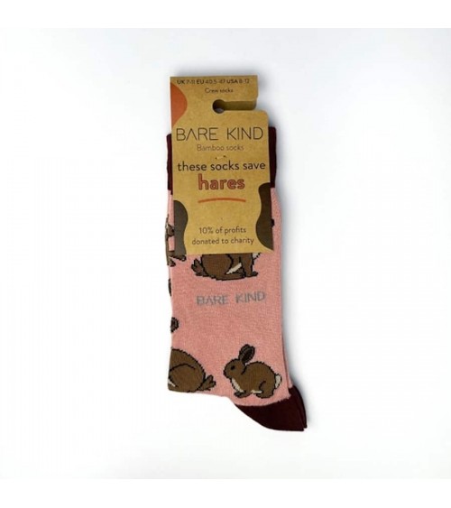 Save the Hares - Bamboo Socks Bare Kind funny crazy cute cool best pop socks for women men