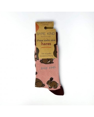 Sauvez les lièvres - Chaussettes en bambou Bare Kind jolies pour femme originales pour homme chausset rigolotes drole Suisse