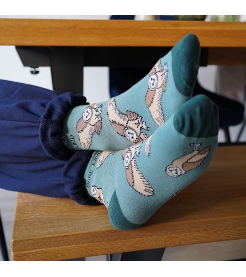 Rettet die Schleiereule - Bambus Socken Bare Kind Socke lustige Damen Herren farbige coole socken mit motiv kaufen