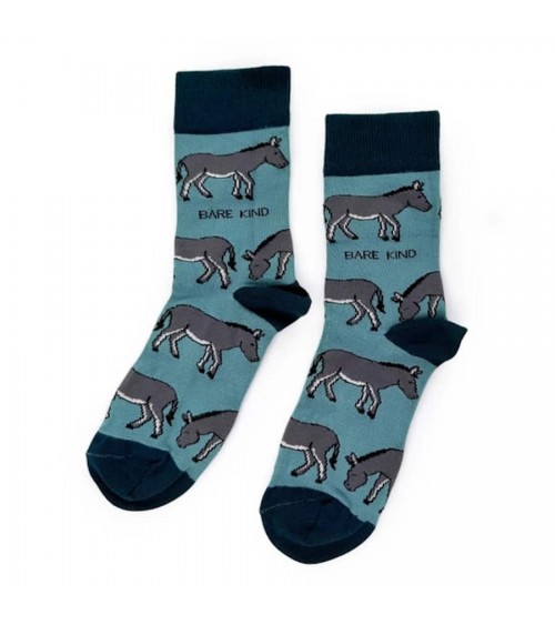Save the Donkeys - Bamboo Socks Bare Kind funny crazy cute cool best pop socks for women men