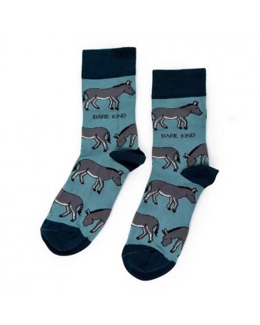 Save the Donkeys - Bamboo Socks Bare Kind funny crazy cute cool best pop socks for women men