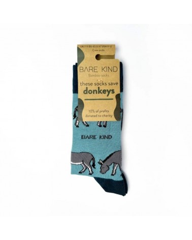 Save the Donkeys - Bamboo Socks Bare Kind funny crazy cute cool best pop socks for women men