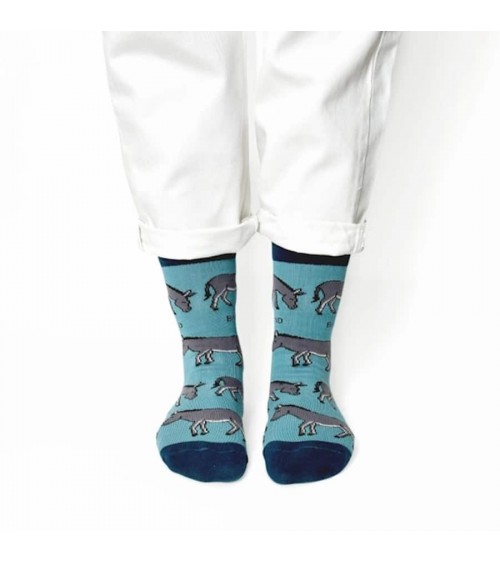 Save the Donkeys - Bamboo Socks Bare Kind funny crazy cute cool best pop socks for women men