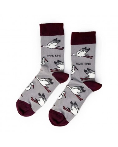 Save the Storks - Bamboo Socks Bare Kind funny crazy cute cool best pop socks for women men