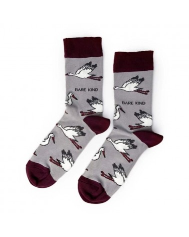 Sauvez les cigognes - Chaussettes en bambou Bare Kind jolies pour femme originales pour homme chausset rigolotes drole Suisse