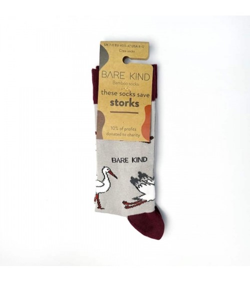 Save the Storks - Bamboo Socks Bare Kind funny crazy cute cool best pop socks for women men