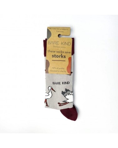 Save the Storks - Bamboo Socks Bare Kind funny crazy cute cool best pop socks for women men