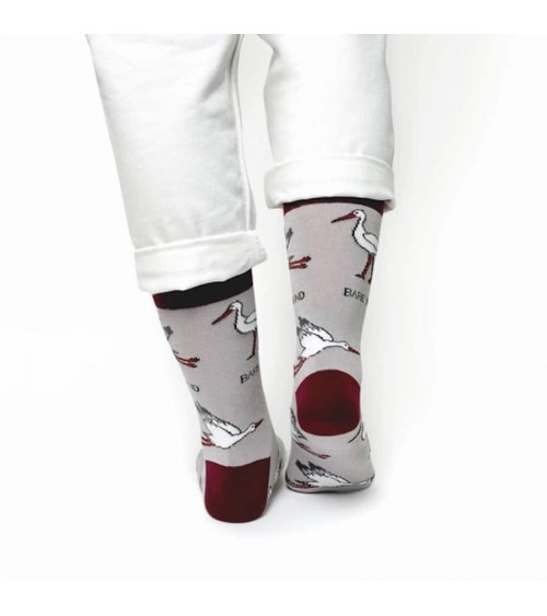 Sauvez les cigognes - Chaussettes en bambou Bare Kind jolies pour femme originales pour homme chausset rigolotes drole Suisse