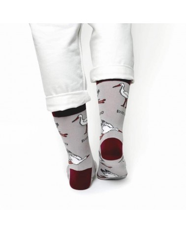 Sauvez les cigognes - Chaussettes en bambou Bare Kind jolies pour femme originales pour homme chausset rigolotes drole Suisse