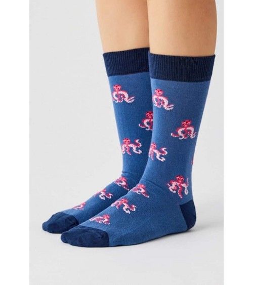 Calze BeOctopus - Polpo - Blu Besocks calze da uomo per donna divertenti simpatici particolari