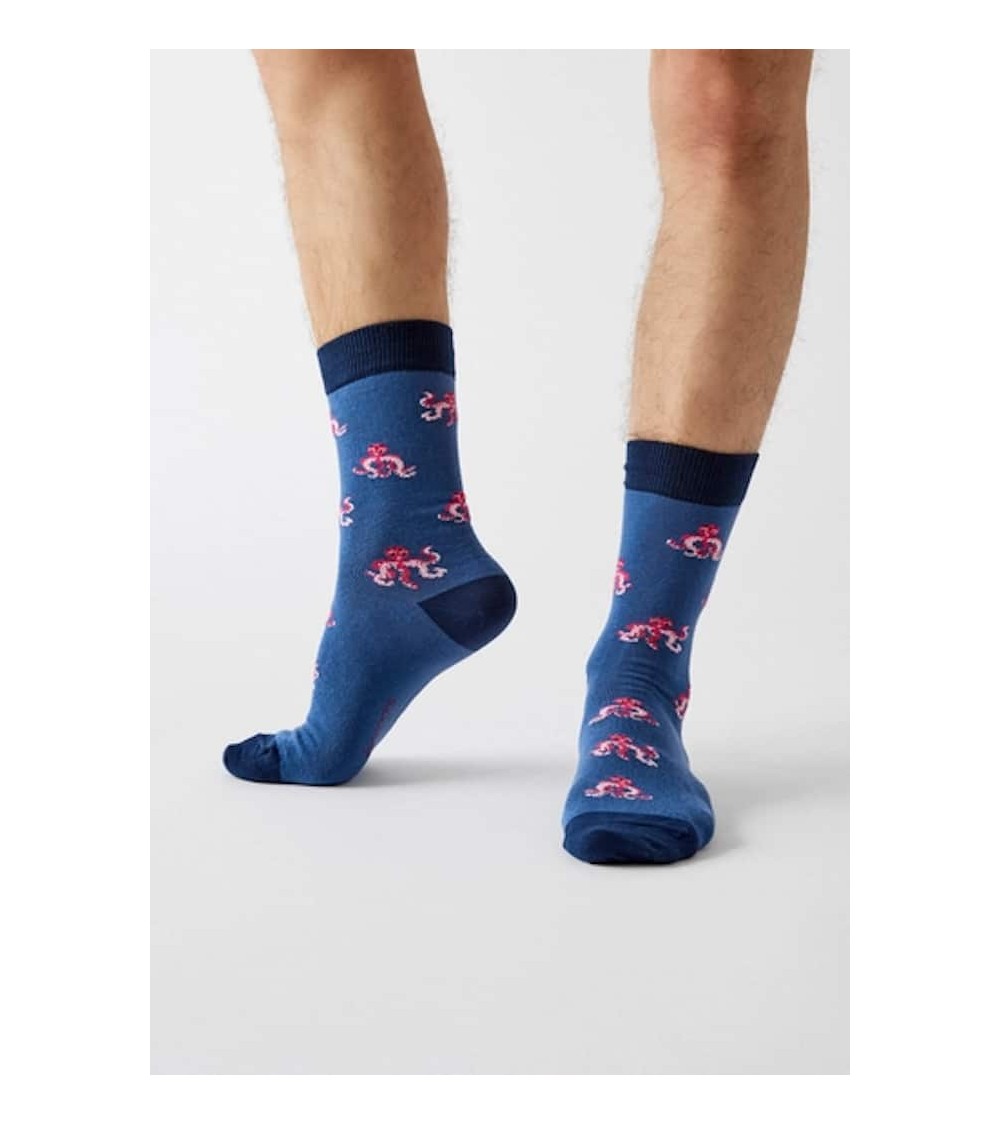 Socks BeOctopus - Blue Besocks funny crazy cute cool best pop socks for women men