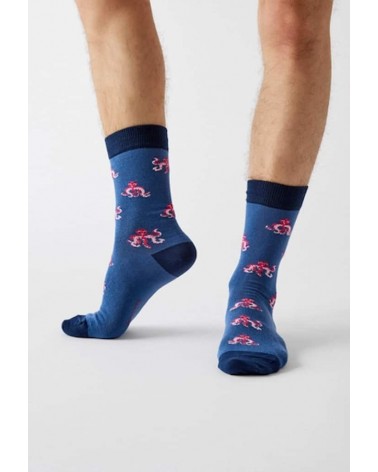Socks BeOctopus - Blue Besocks funny crazy cute cool best pop socks for women men