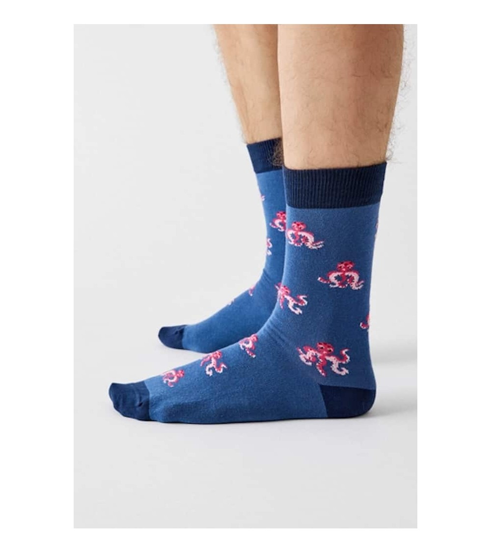 Socks BeOctopus - Blue Besocks funny crazy cute cool best pop socks for women men