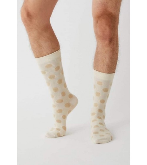 Calze BePolkadots - Beige Besocks calze da uomo per donna divertenti simpatici particolari
