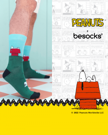 Calzini - Be Snoopy House Besocks calze da uomo per donna divertenti simpatici particolari