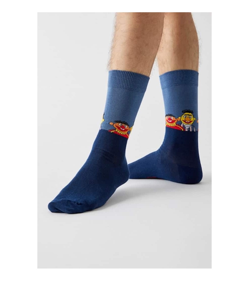 Chaussettes Be Sesame Street Epi & Blas - Bleu Besocks jolies pour femme originales pour homme chausset rigolotes drole Suisse