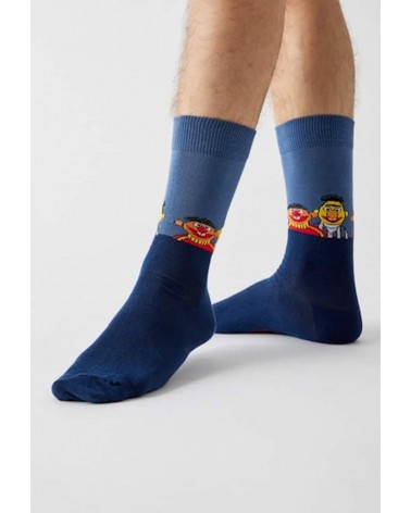 Chaussettes Be Sesame Street Epi & Blas - Bleu Besocks jolies chausset pour homme femme fantaisie drole originales