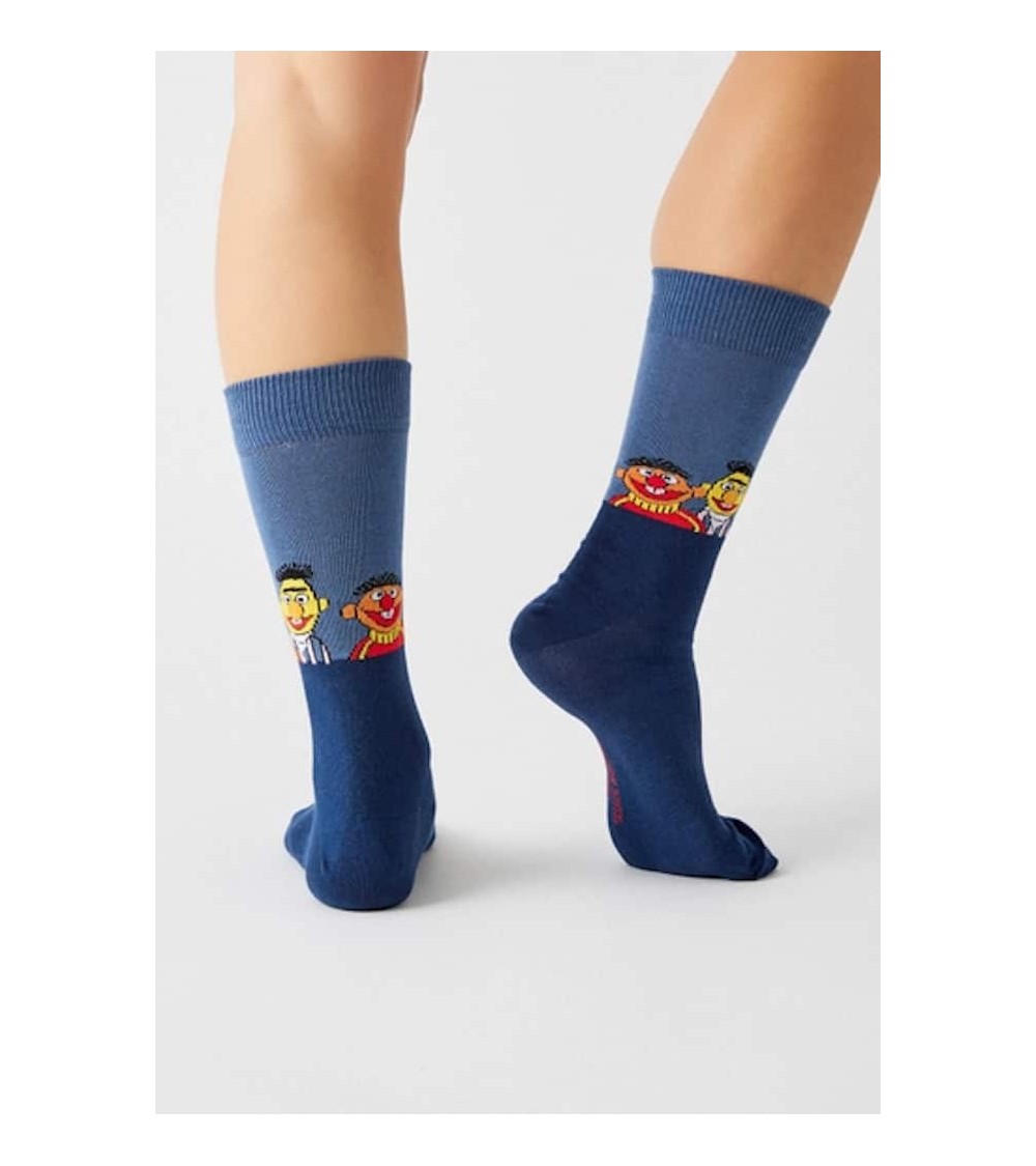 Chaussettes Be Sesame Street Epi & Blas - Bleu Besocks jolies pour femme originales pour homme chausset rigolotes drole Suisse