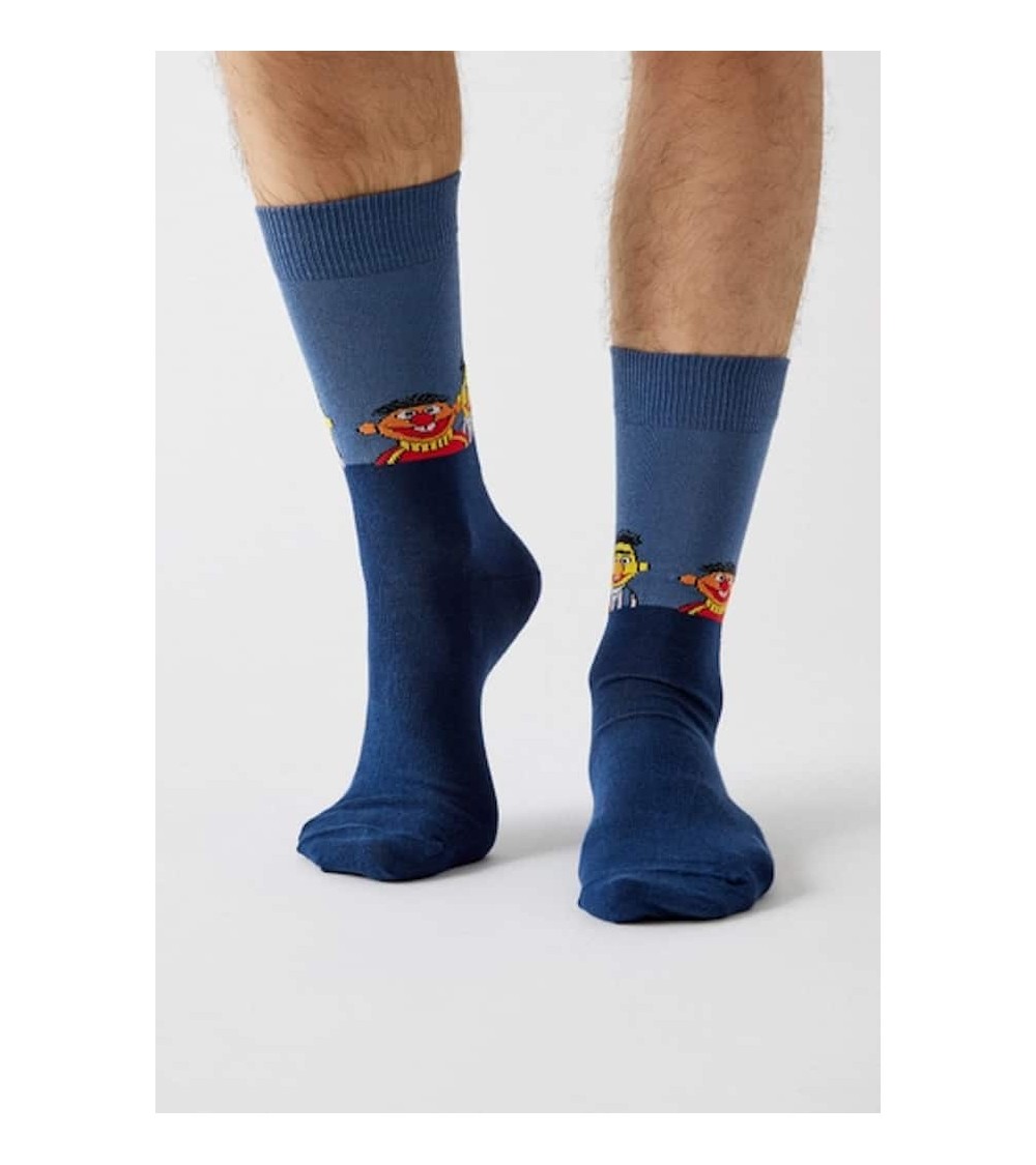 Chaussettes Be Sesame Street Epi & Blas - Bleu Besocks jolies pour femme originales pour homme chausset rigolotes drole Suisse