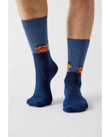 Chaussettes Be Sesame Street Epi & Blas - Bleu Besocks jolies pour femme originales pour homme chausset rigolotes drole Suisse