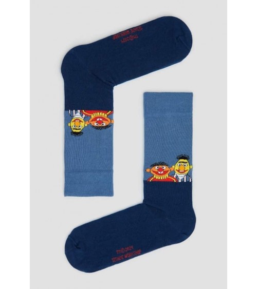 Socken Be Sesame Street Ernie & Bert - Blau Besocks Socke lustige Damen Herren farbige coole socken mit motiv kaufen