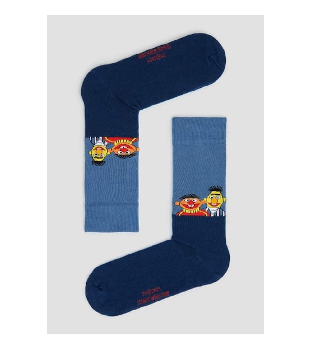 Chaussettes Be Sesame Street Epi & Blas - Bleu Besocks jolies chausset pour homme femme fantaisie drole originales