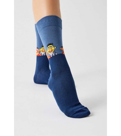 Chaussettes Be Sesame Street Epi & Blas - Bleu Besocks jolies chausset pour homme femme fantaisie drole originales