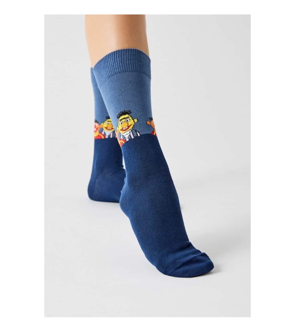 Chaussettes Be Sesame Street Epi & Blas - Bleu Besocks jolies pour femme originales pour homme chausset rigolotes drole Suisse