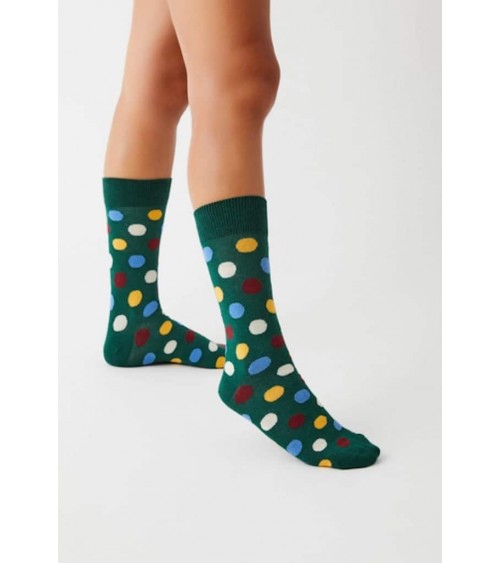 Socks BePolkadots Multicolor - Green Besocks funny crazy cute cool best pop socks for women men