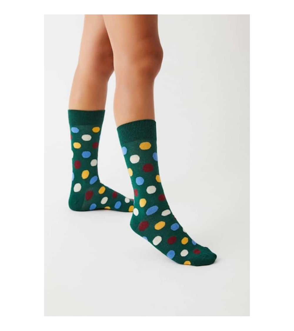 Socken BePolkadots Multicolor - Grün Besocks socke kuschelsocken für damen lustig herren farbige coole socken