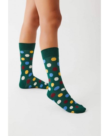 Socken BePolkadots Multicolor - Grün Besocks socke kuschelsocken für damen lustig herren farbige coole socken