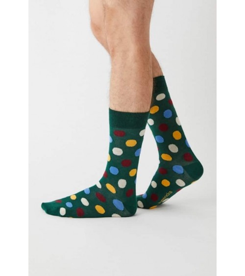 Socken BePolkadots Multicolor - Grün Besocks Socke lustige Damen Herren farbige coole socken mit motiv kaufen