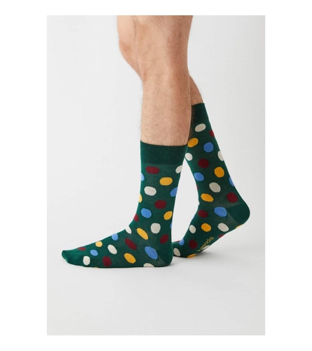 Socken BePolkadots Multicolor - Grün Besocks socke kuschelsocken für damen lustig herren farbige coole socken