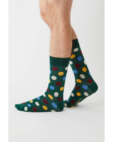 Socken BePolkadots Multicolor - Grün Besocks socke kuschelsocken für damen lustig herren farbige coole socken