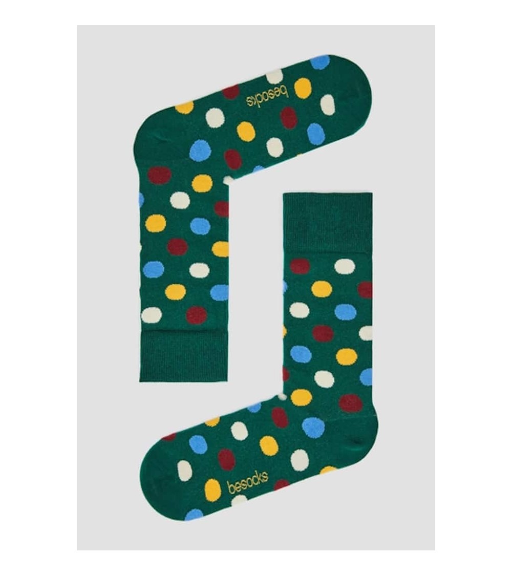Socken BePolkadots Multicolor - Grün Besocks socke kuschelsocken für damen lustig herren farbige coole socken
