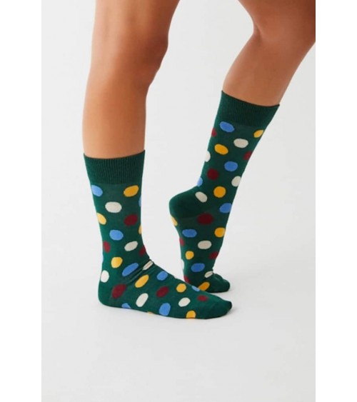 Socken BePolkadots Multicolor - Grün Besocks socke kuschelsocken für damen lustig herren farbige coole socken