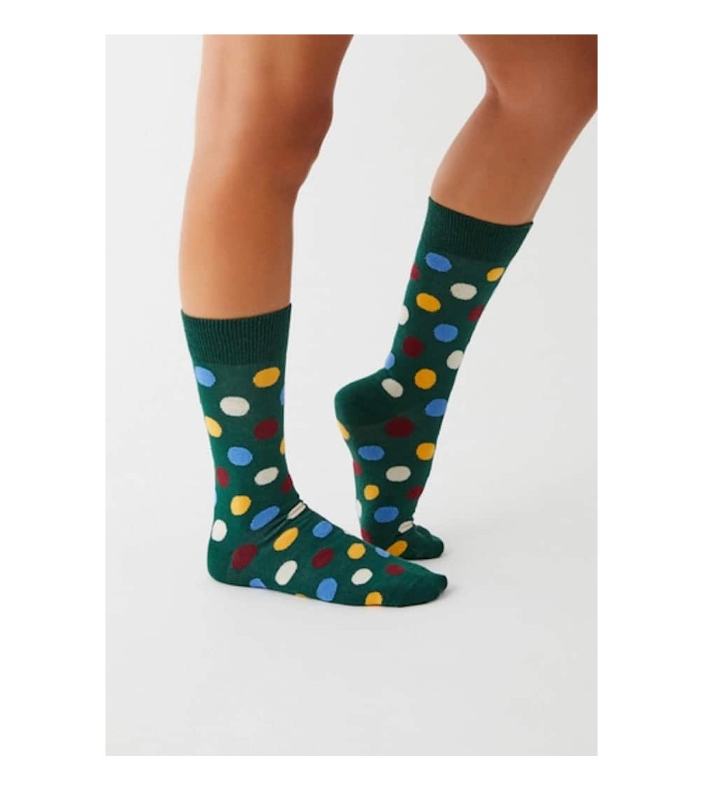 Socken BePolkadots Multicolor - Grün Besocks socke kuschelsocken für damen lustig herren farbige coole socken