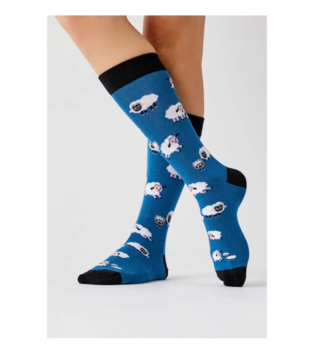 Calze BeSheep - Pecora - Blu Besocks calze da uomo per donna divertenti simpatici particolari