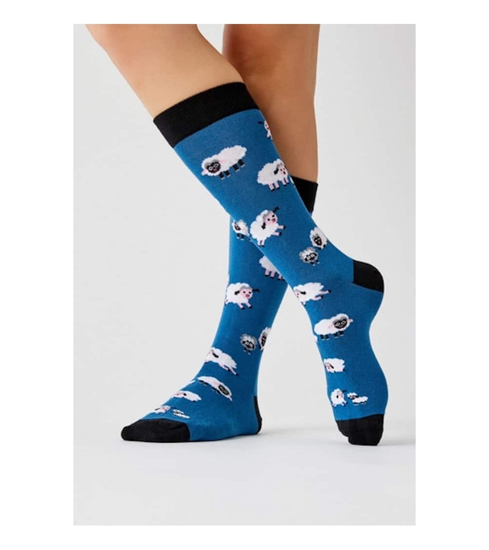 Socken BeSheep - Schaf - Blau Besocks socke kuschelsocken für damen lustig herren farbige coole socken