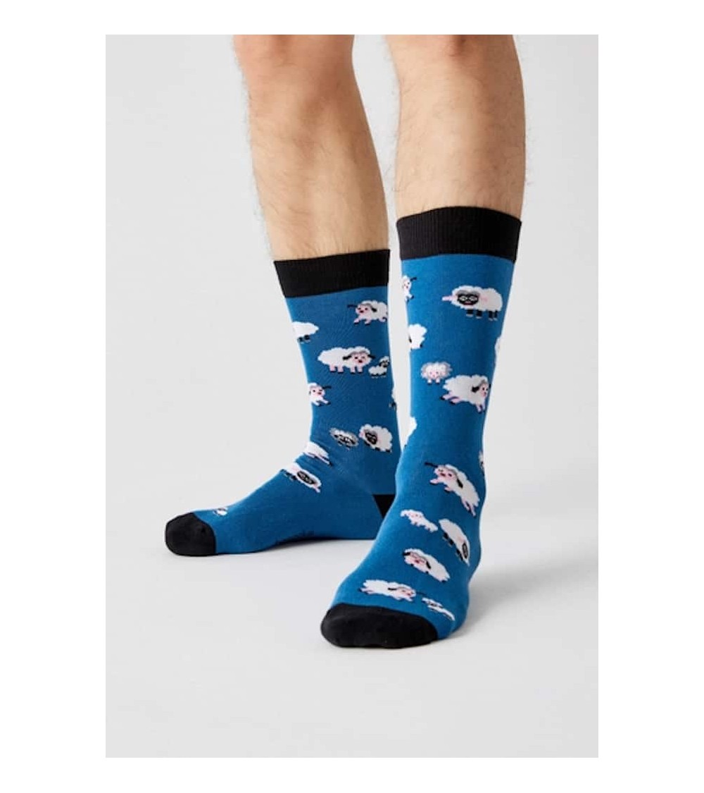 Calze BeSheep - Pecora - Blu Besocks calze da uomo per donna divertenti simpatici particolari