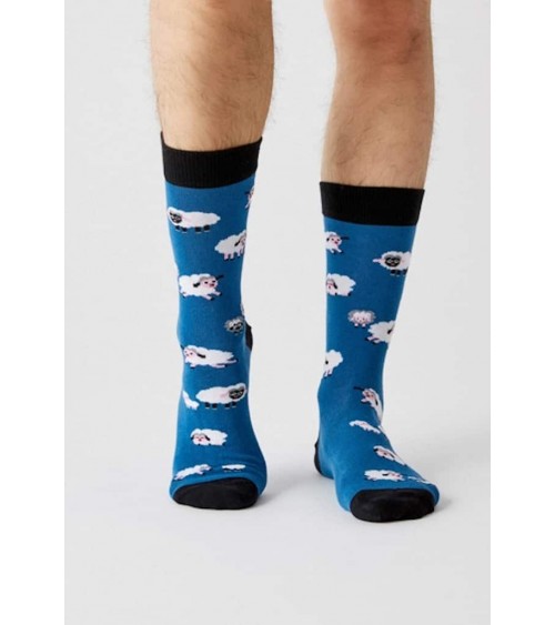 Chaussettes BeSheep - Mouton - Bleu Besocks calendrier de l avent chaussettes jolies chausset pour homme femme fantaisie drol...