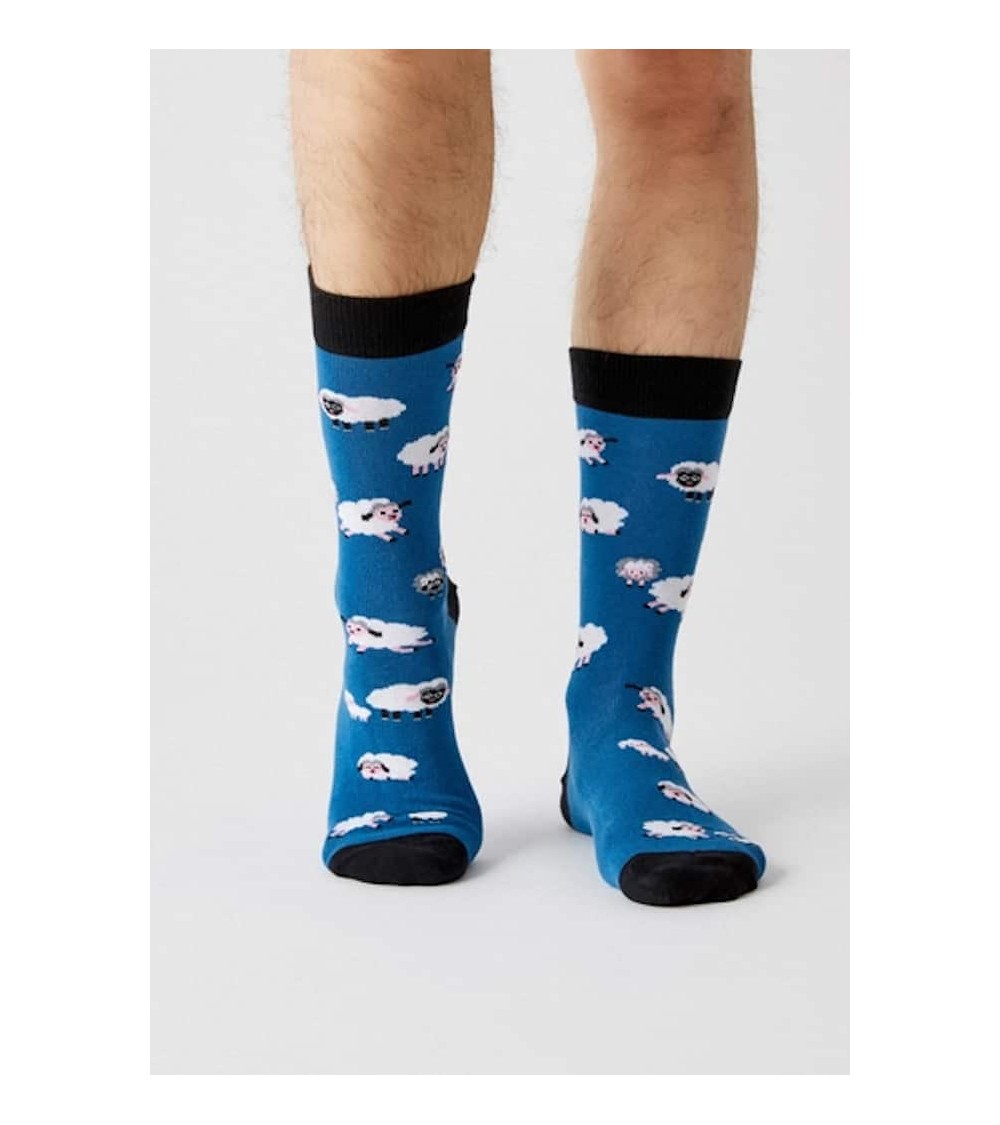 Calze BeSheep - Pecora - Blu Besocks calze da uomo per donna divertenti simpatici particolari