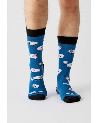 Chaussettes BeSheep - Mouton - Bleu Besocks calendrier de l avent chaussettes jolies chausset pour homme femme fantaisie drol...